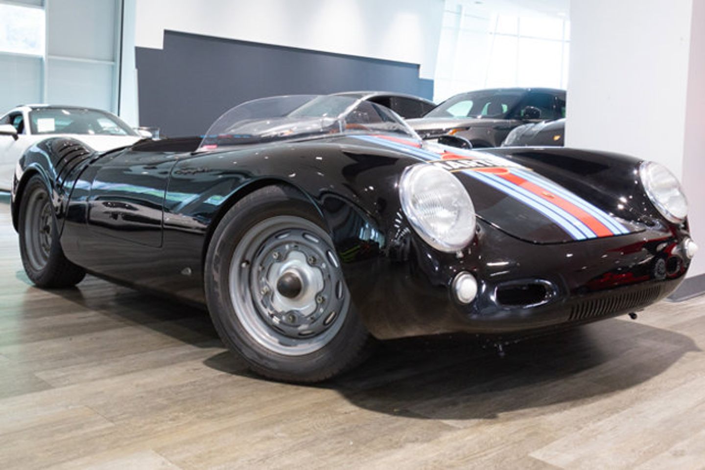 Black 1955 Porsche 550 Spyder Convertible Manual