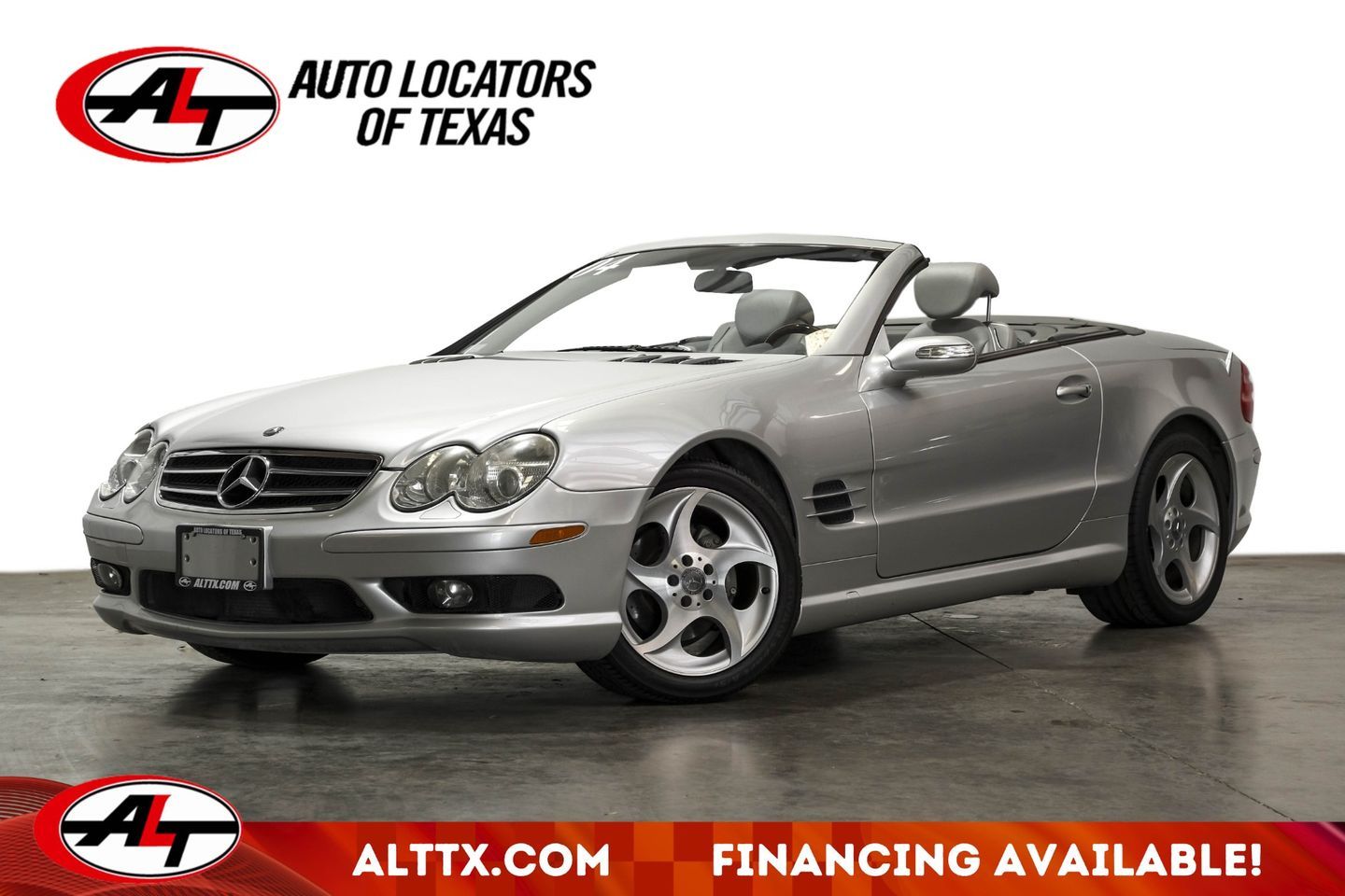 Brilliant Silver Metallic 2004 Mercedes-Benz SL-Class Convertible Rear-Wheel Drive Automatic