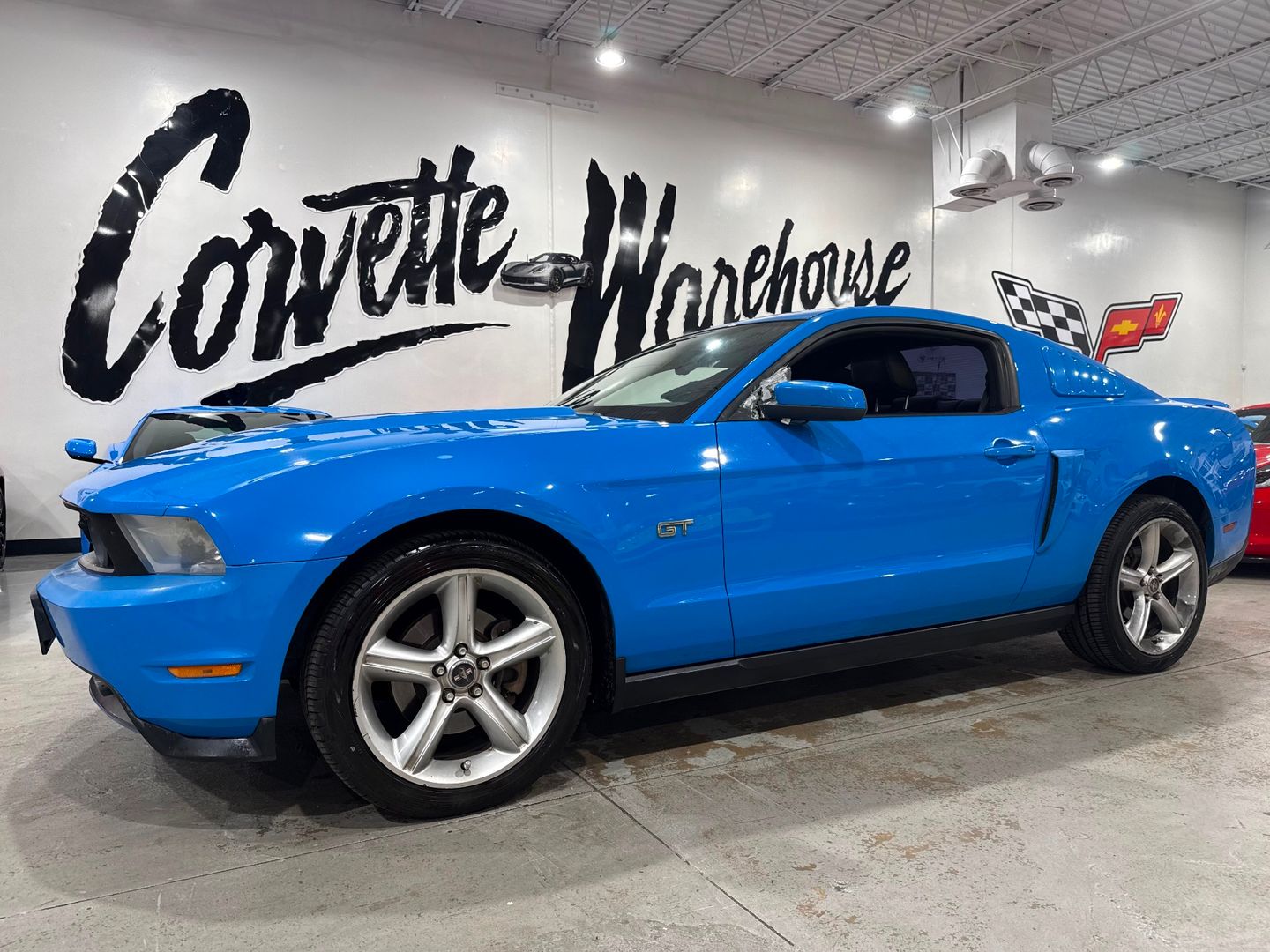 Blue 2010 Ford Mustang Coupe Rear-Wheel Drive Manual