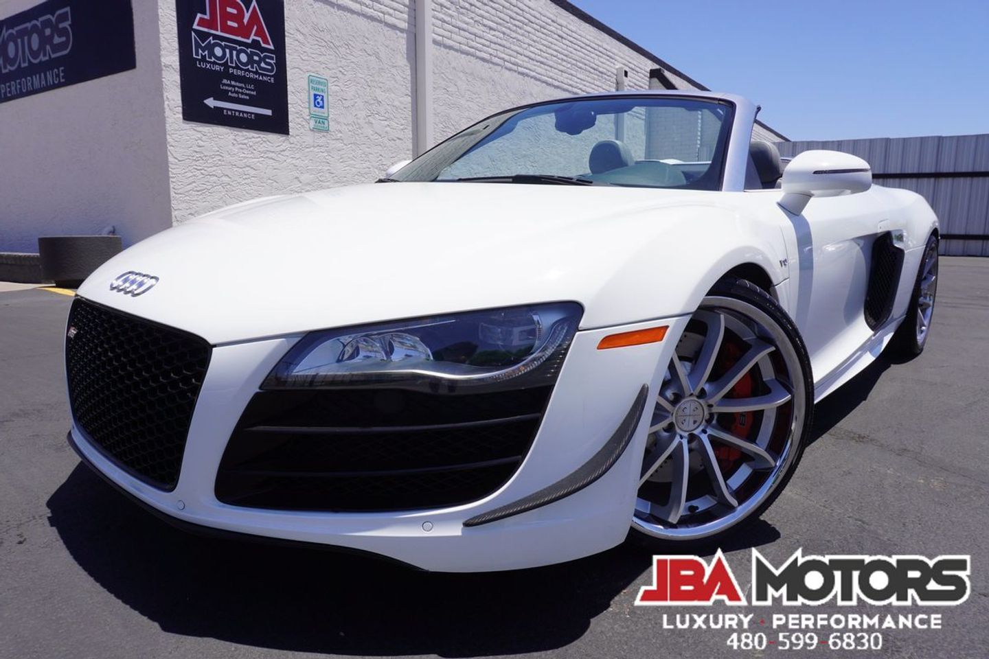 White 2011 Audi R8 Convertible All-Wheel Drive 6-Speed Automatic