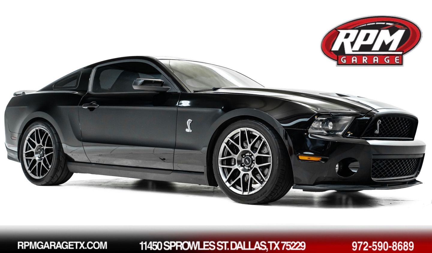 Black 2012 Ford Mustang Shelby GT500 Coupe Rear-Wheel Drive Manual