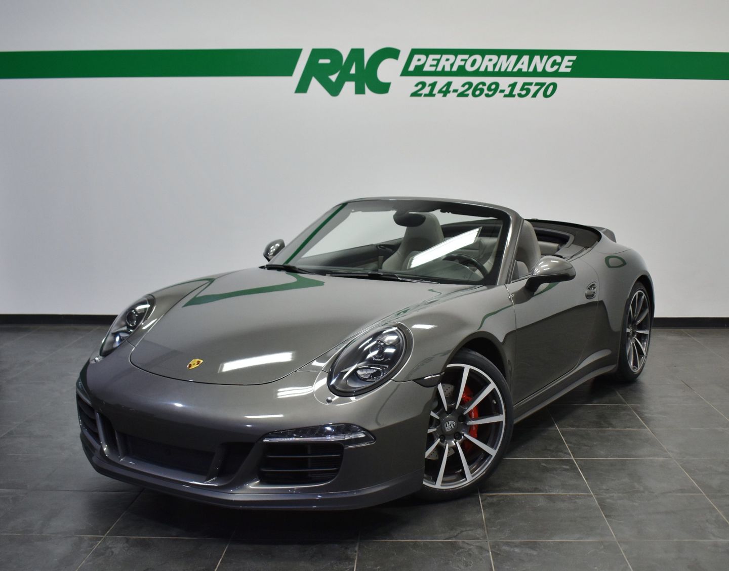 Gray (Agate Grey Metallic) 2013 Porsche 911 Convertible All-Wheel Drive Automatic