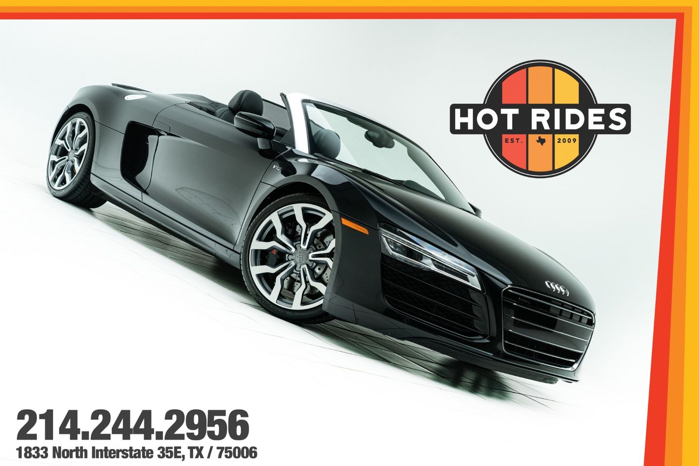 [L8] Phantom Black Pearl Effect 2014 Audi R8 quattro V10 Spyder AWD Convertible All-Wheel Drive Automatic