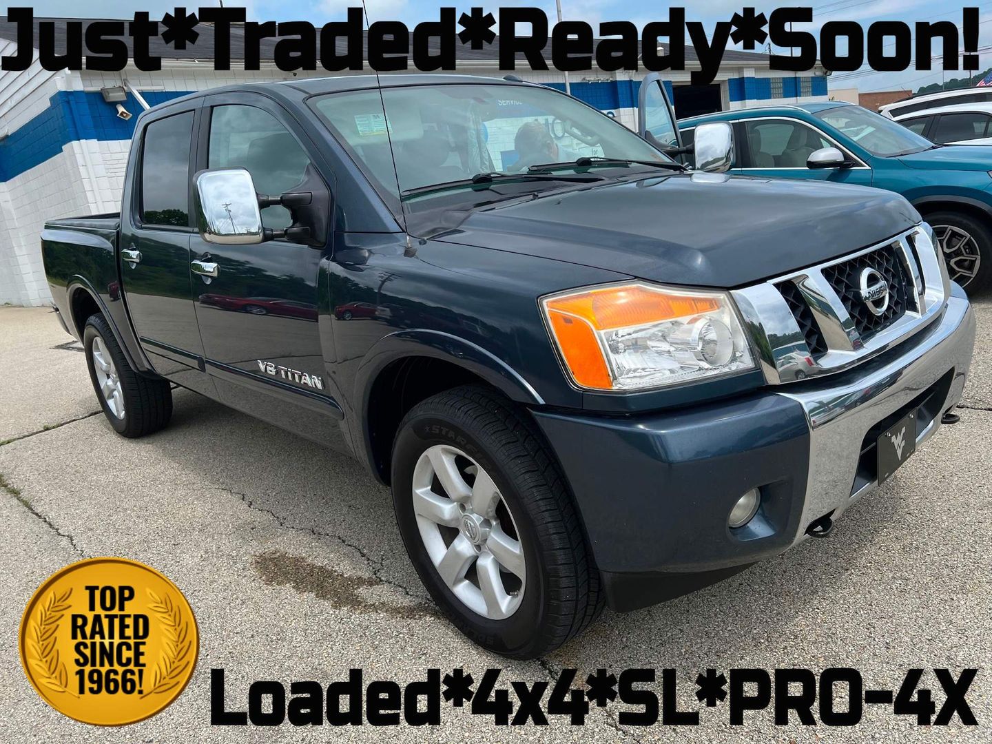 [RBG] Arctic Blue Metallic 2015 Nissan Titan Pickup Truck Four-Wheel Drive Automatic