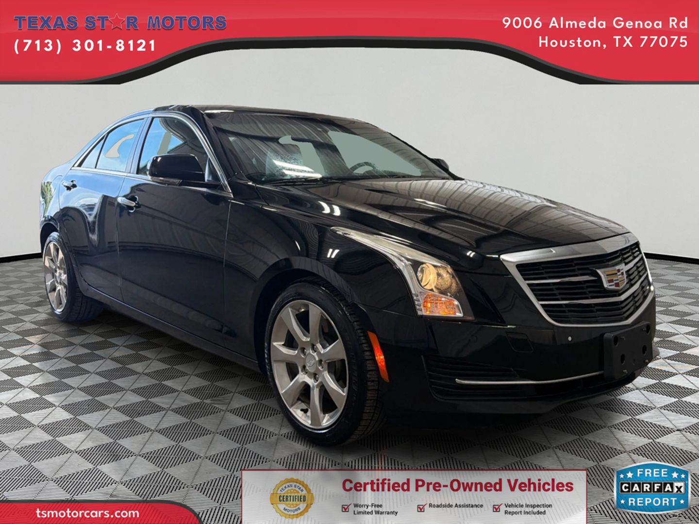 Black 2016 Cadillac ATS Sedan Rear-Wheel Drive Automatic
