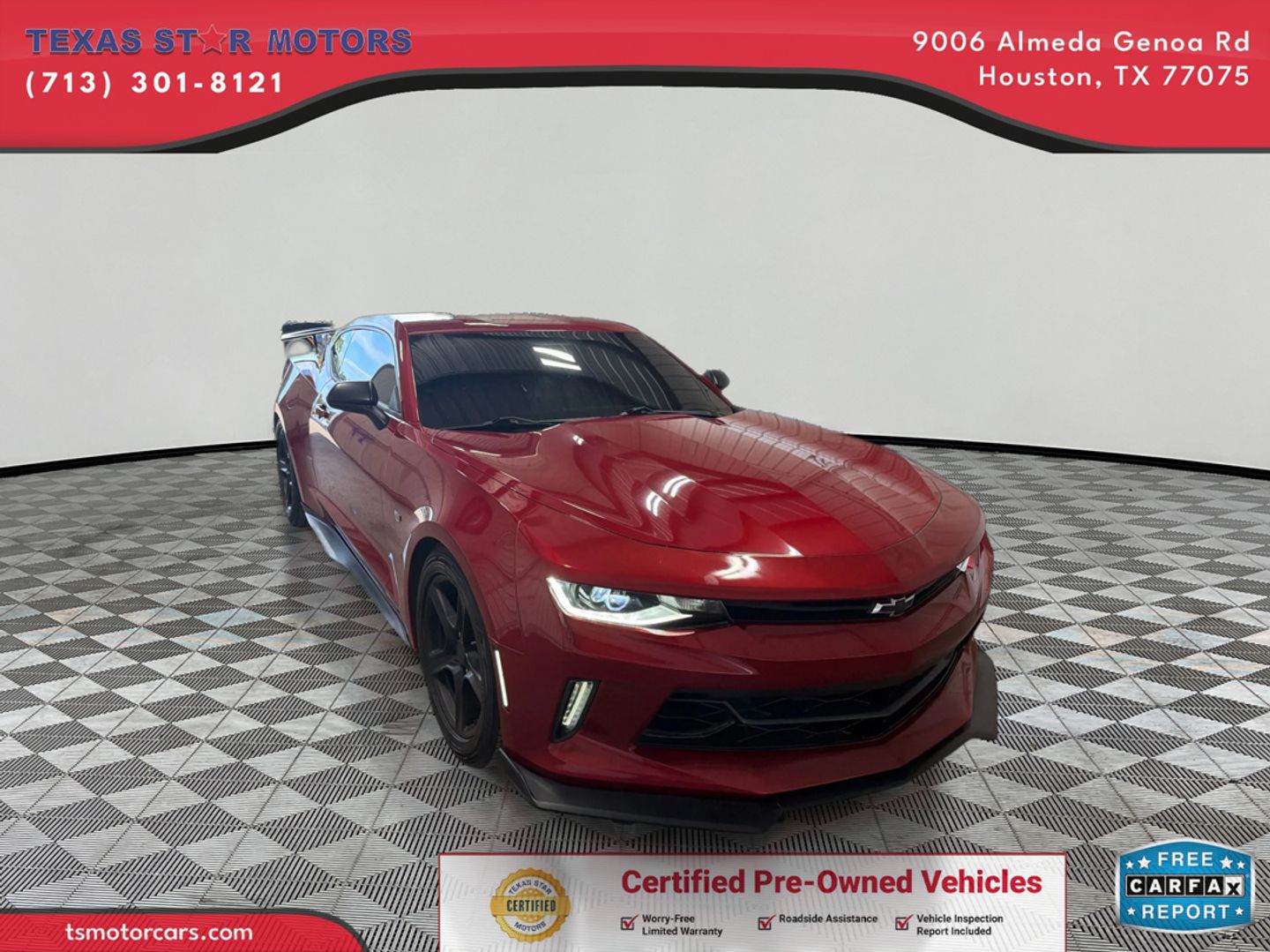 Red 2016 Chevrolet Camaro Coupe Rear-Wheel Drive Automatic
