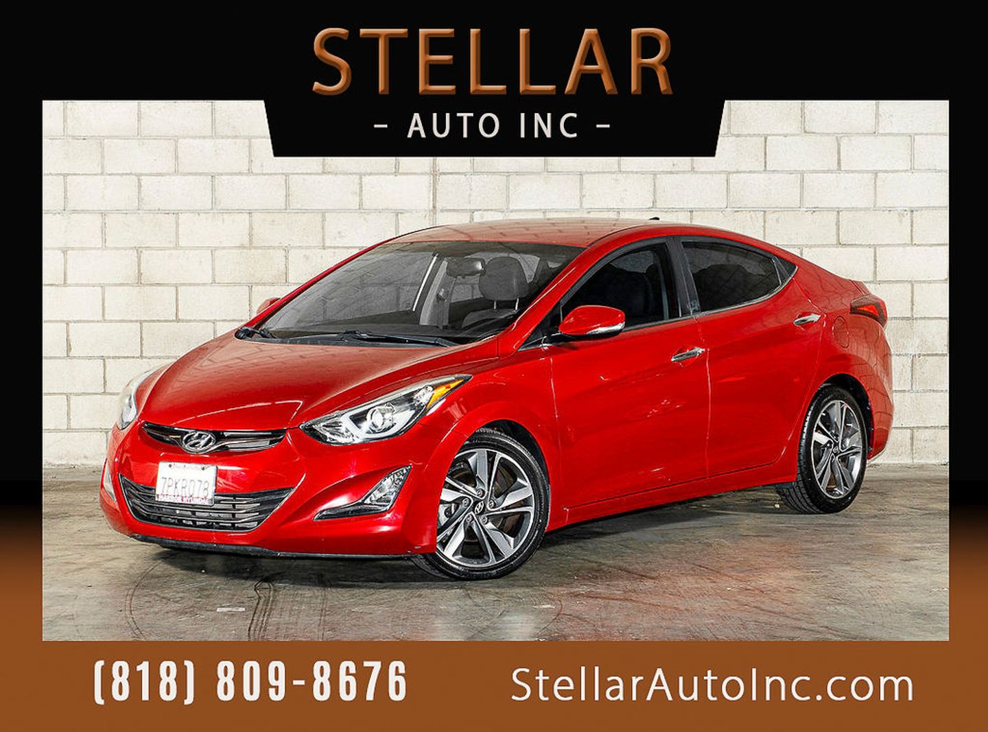 [YR7] Geranium Red 2016 Hyundai Elantra Sedan Front-Wheel Drive Automatic