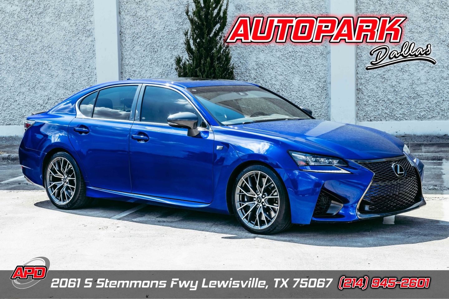 [8X1] Ultrasonic Blue Mica 2.0 2016 Lexus GS F Sedan Rear-Wheel Drive Automatic