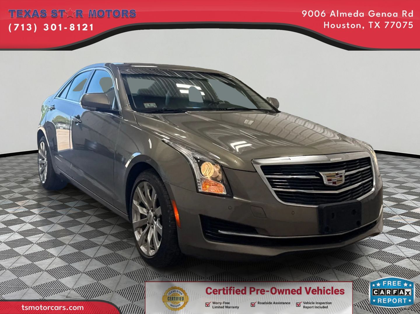 Gray 2017 Cadillac ATS 2.0T Luxury AWD Sedan All-Wheel Drive Automatic