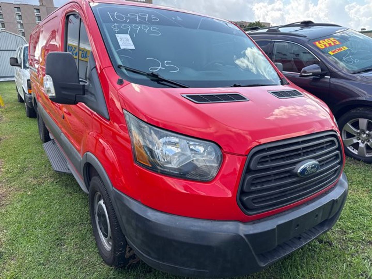 Red 2017 Ford Transit Cargo 350 3dr LWB Low Roof Cargo Van with Sliding Passenger Side Door Van Rear-Wheel Drive Automatic