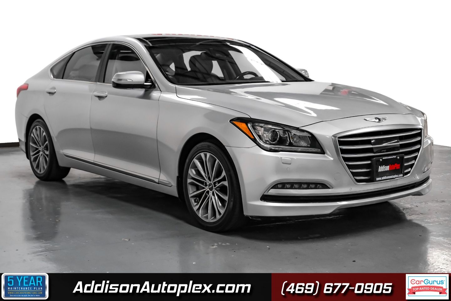 [Y6S] Santiago Silver 2017 Genesis G80 Sedan Rear-Wheel Drive Automatic