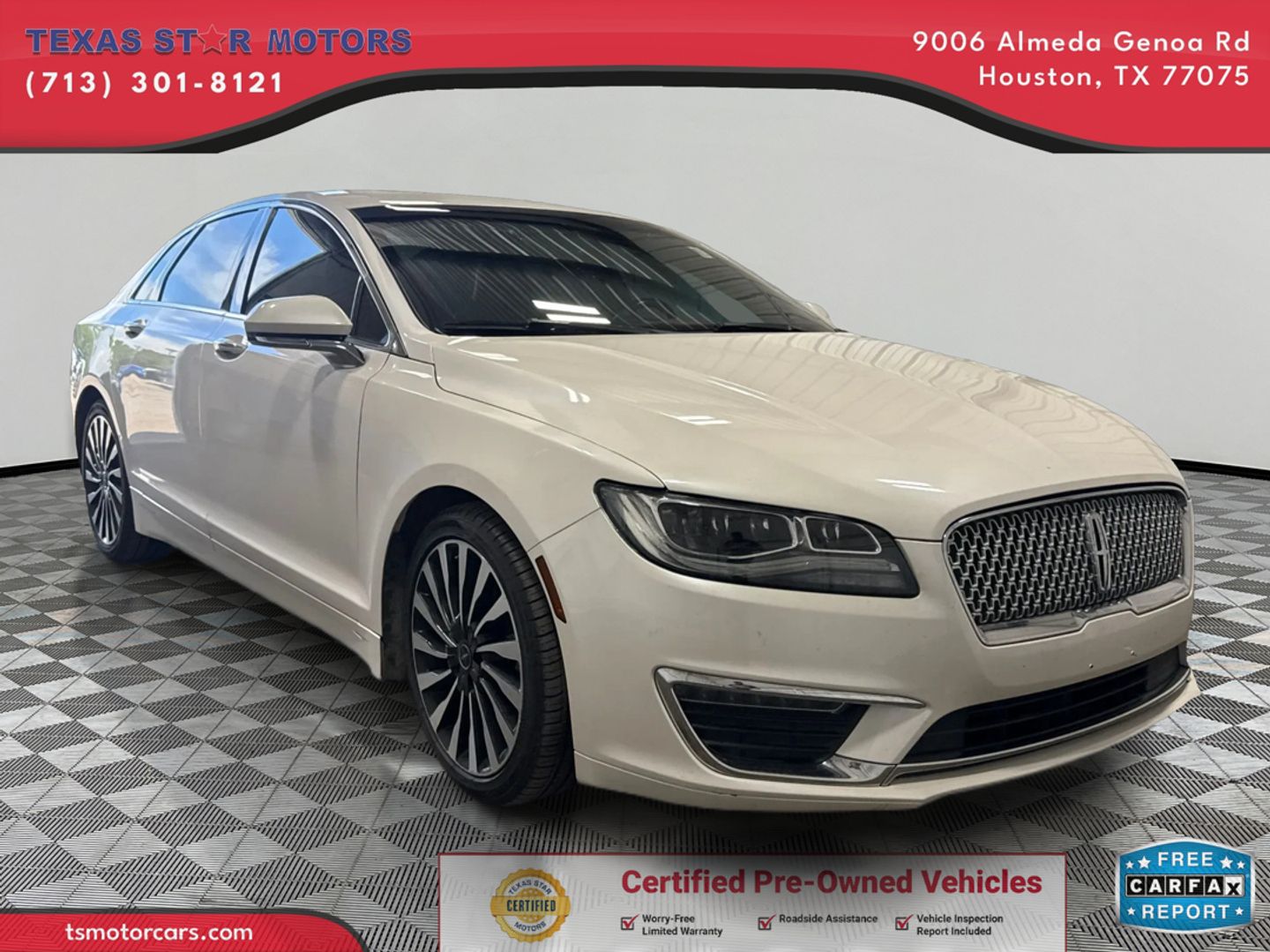 White 2017 Lincoln MKZ Black Label FWD Sedan Front-Wheel Drive Automatic