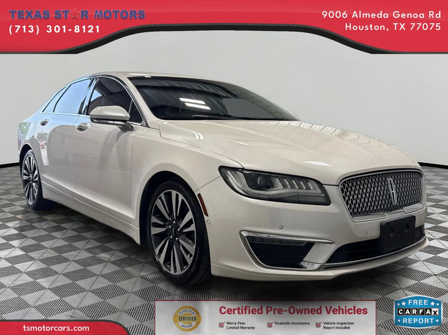 White 2017 Lincoln MKZ Reserve FWD Sedan Front-Wheel Drive Automatic