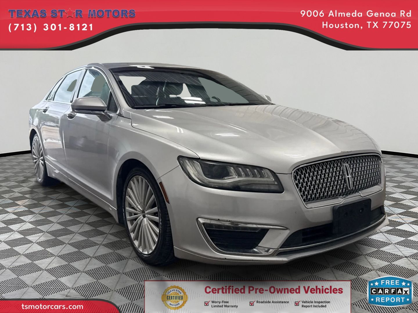 Silver 2017 Lincoln MKZ Reserve FWD Sedan Front-Wheel Drive Automatic