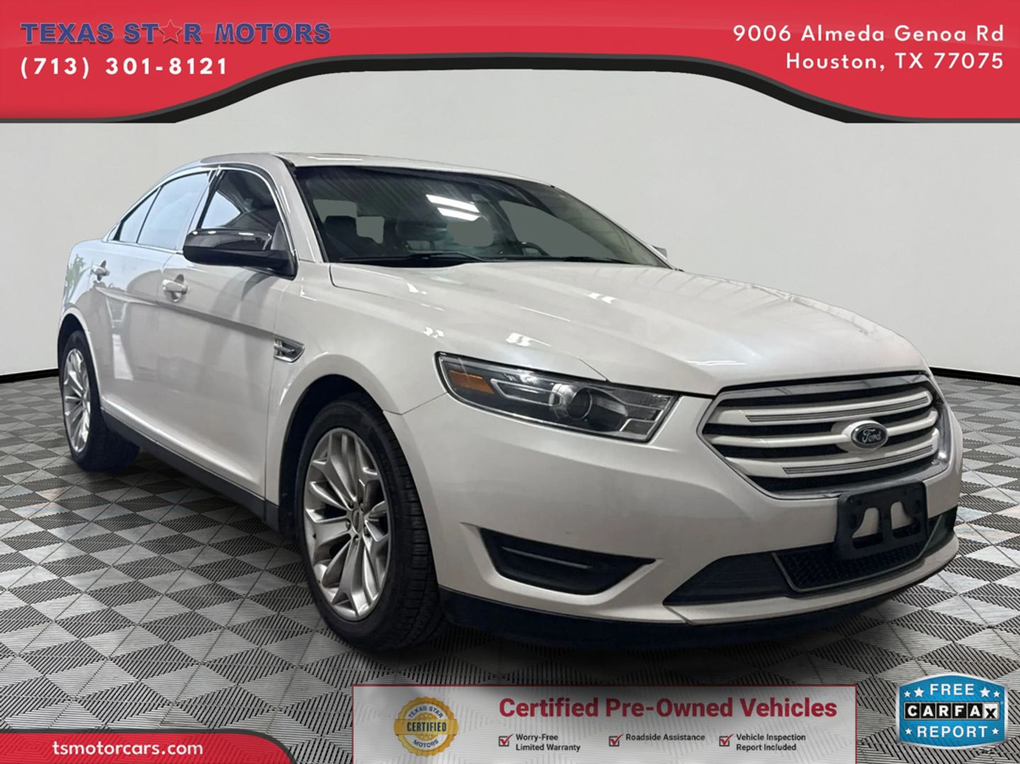 White 2018 Ford Taurus Limited FWD Sedan Front-Wheel Drive Automatic
