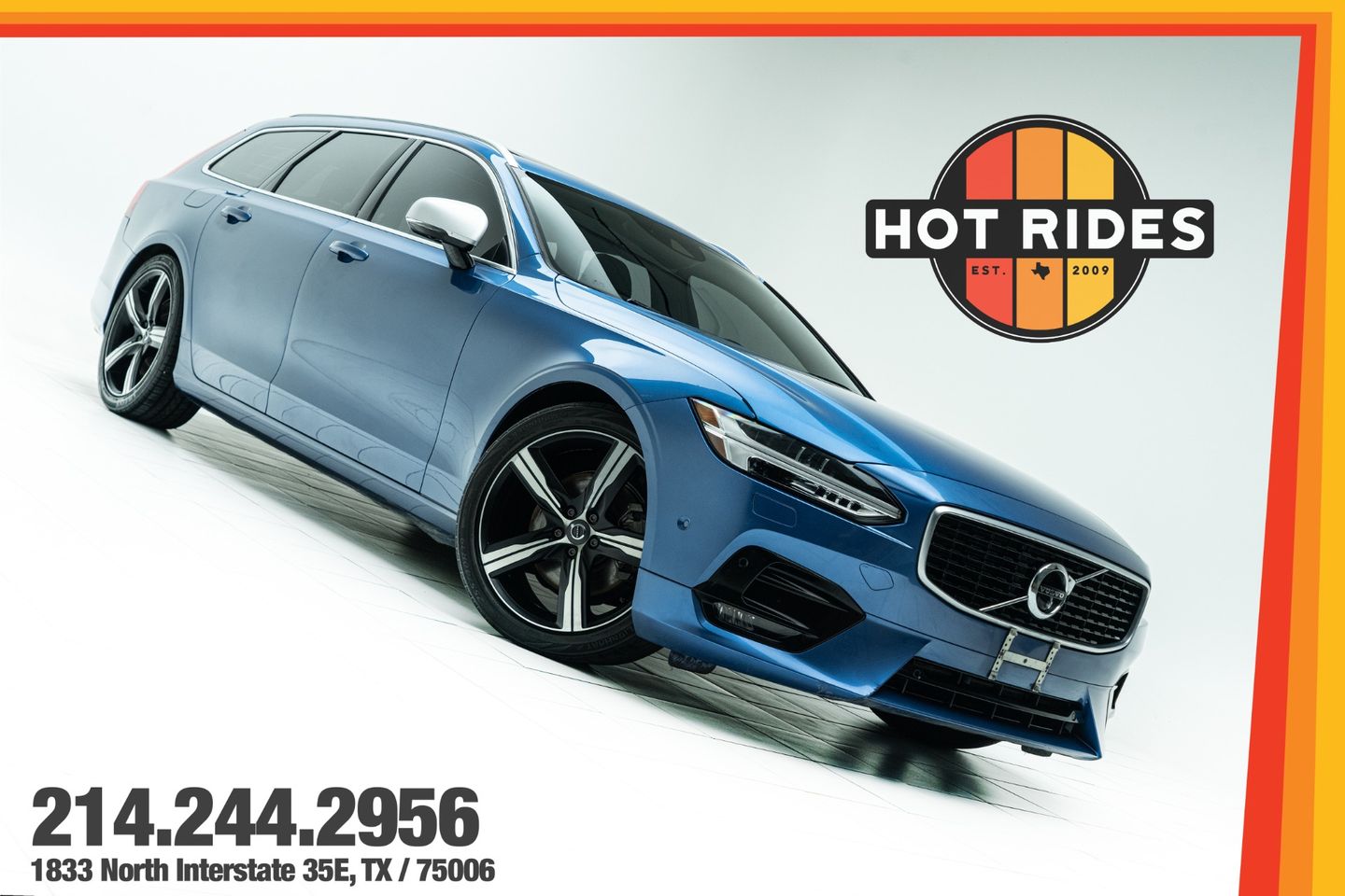 [720] Bursting Blue Metallic 2018 Volvo V90 T5 R-Design Wagon Front-Wheel Drive Automatic