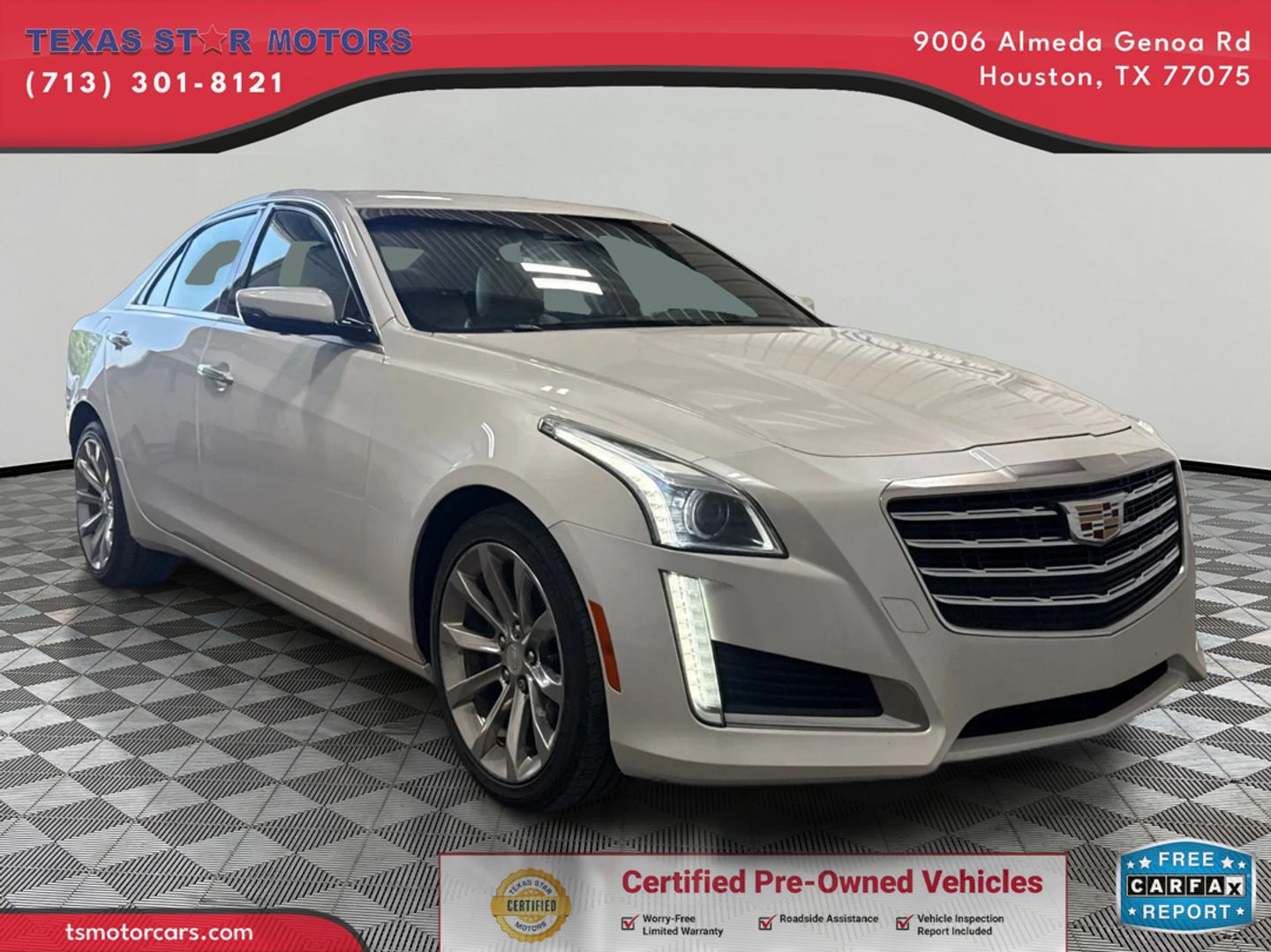 White 2019 Cadillac CTS 2.0T Luxury AWD Sedan All-Wheel Drive Automatic