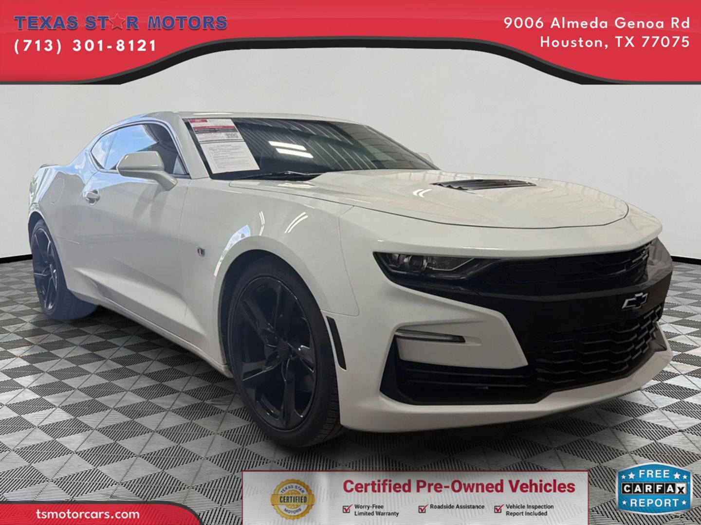 White 2019 Chevrolet Camaro Coupe Rear-Wheel Drive Automatic