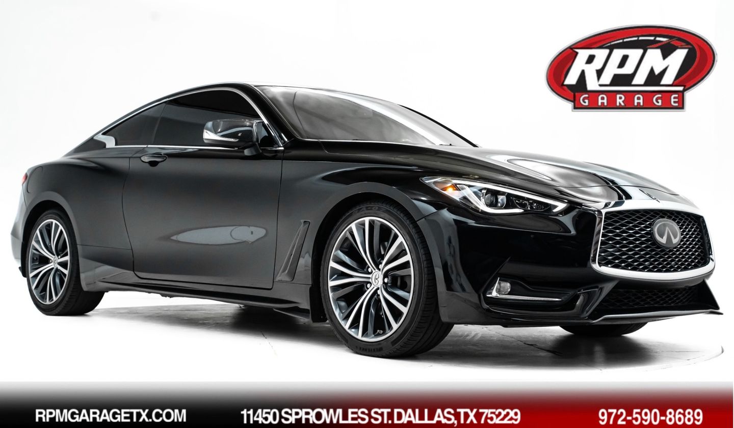 Black 2019 INFINITI Q60 3.0t Pure Coupe RWD Coupe Rear-Wheel Drive Automatic