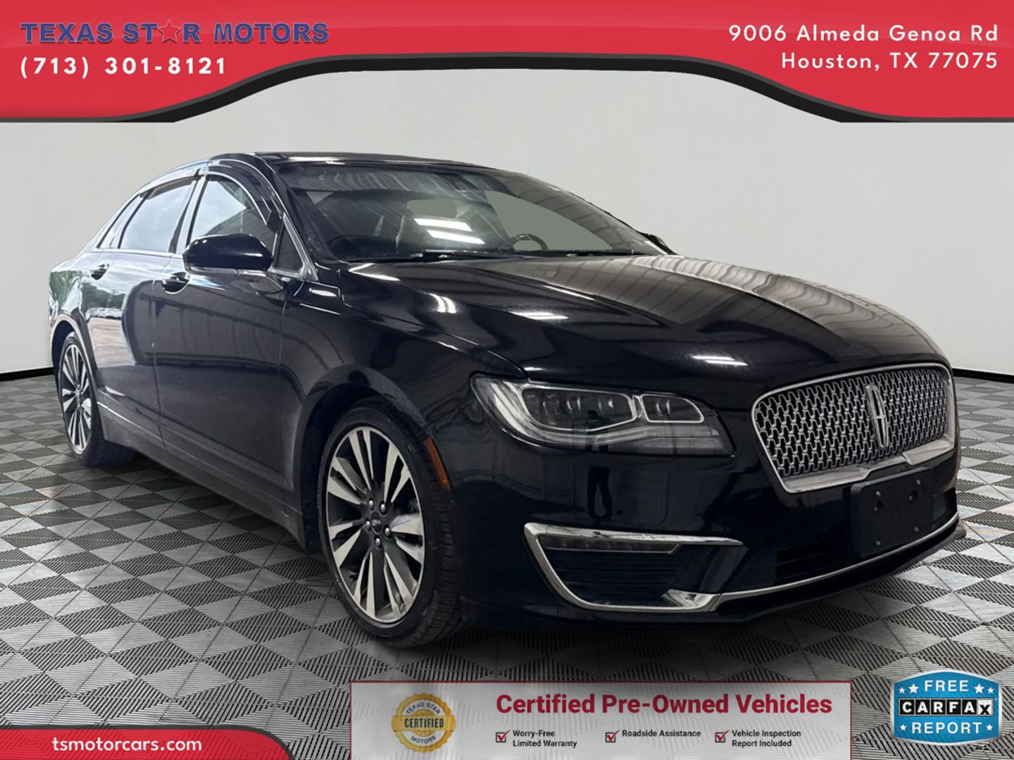 Black 2019 Lincoln MKZ Reserve II FWD Sedan Front-Wheel Drive Automatic