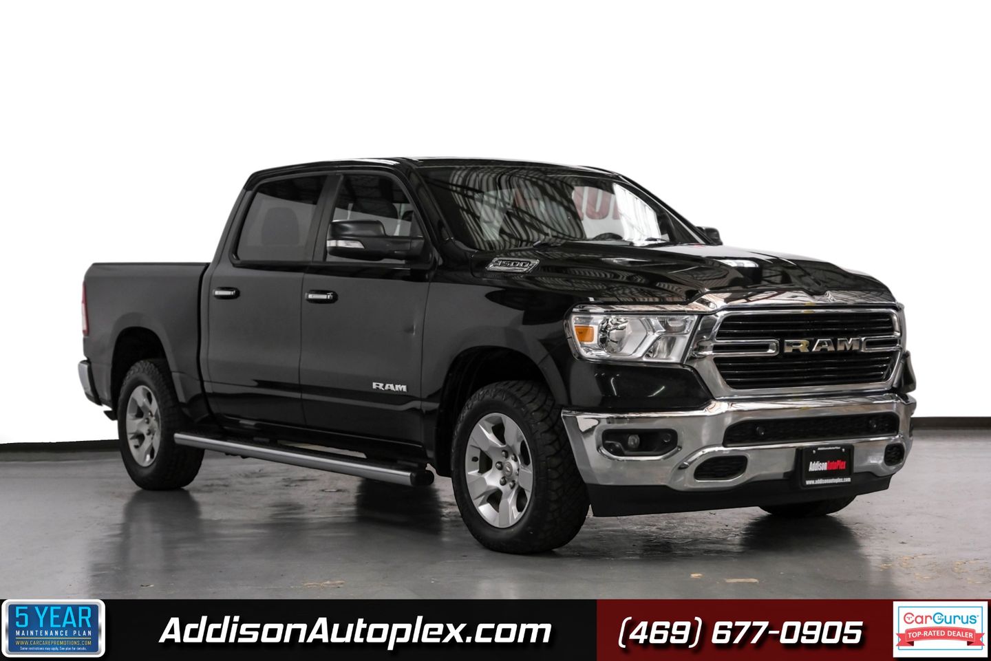 [PXJ] Diamond Black Crystal Pearl Coat 2019 RAM 1500 Pickup Truck 4X2 Automatic