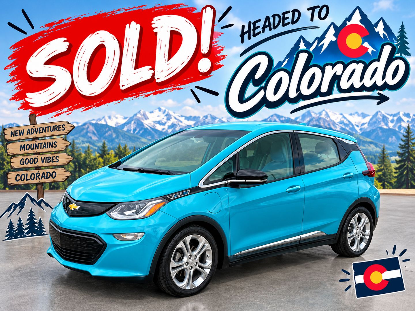 Kinetic Blue Metallic 2020 Chevrolet Bolt EV Wagon Front-Wheel Drive Automatic