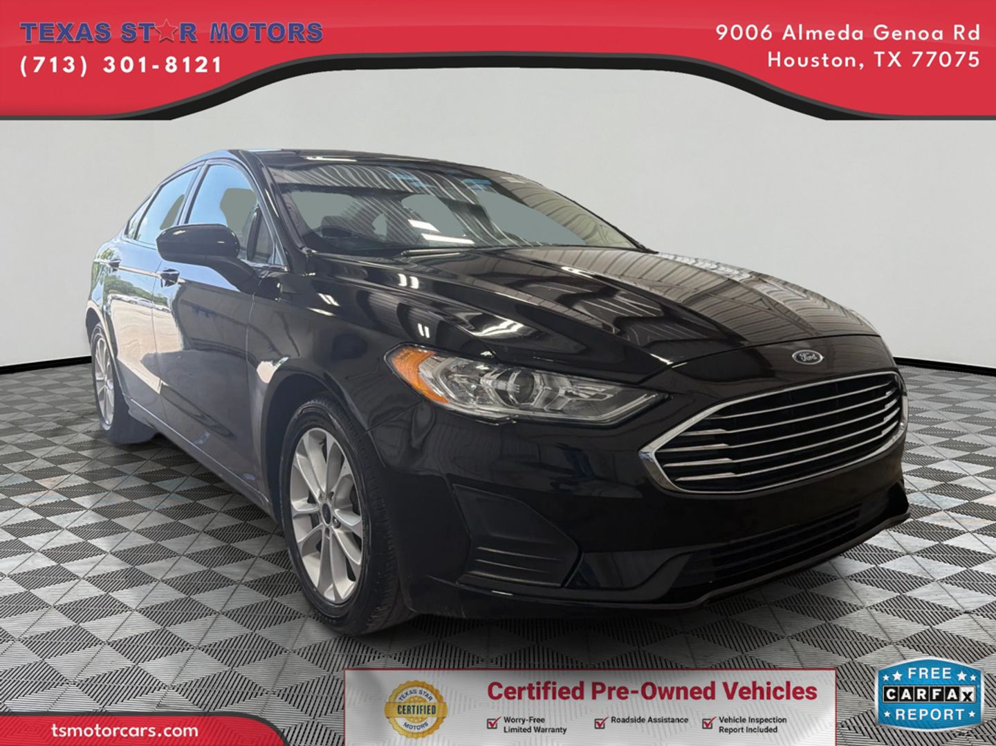 Black 2020 Ford Fusion Sedan Front-Wheel Drive Automatic