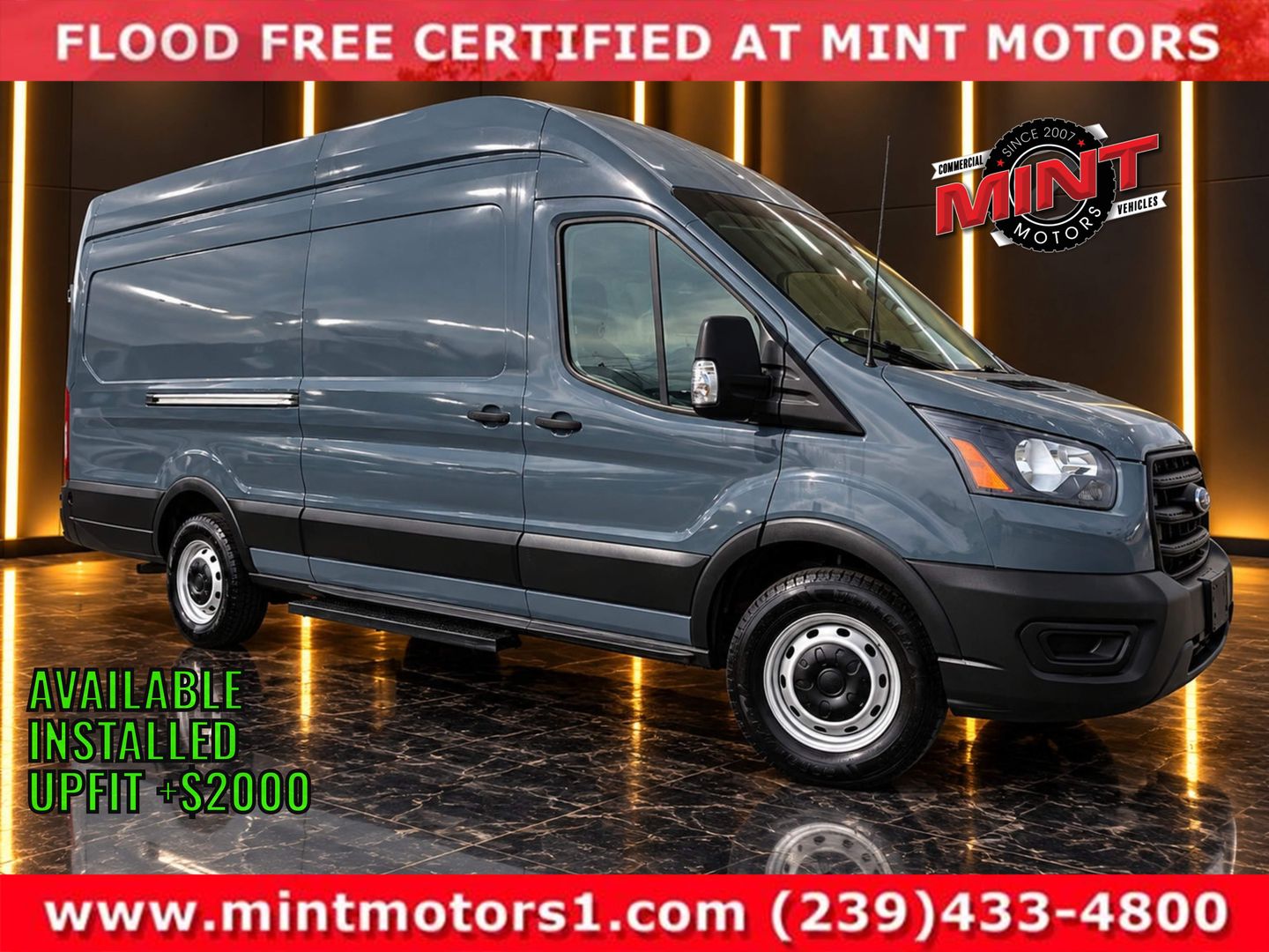 Dk. Gray 2020 Ford Transit Cargo Van Rear-Wheel Drive Automatic