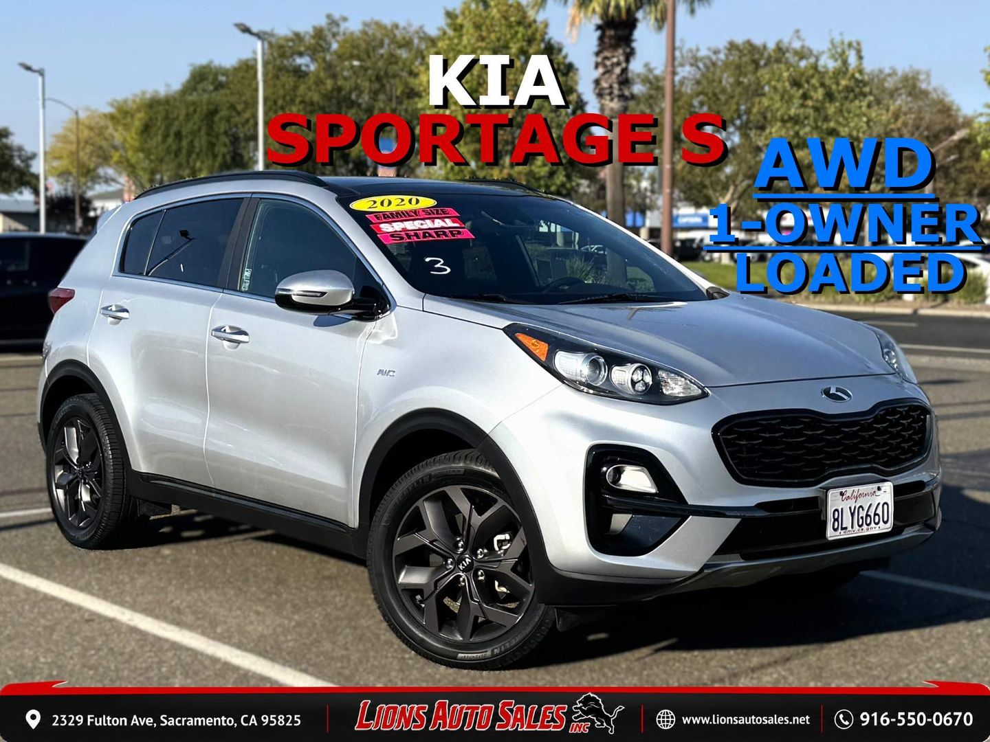 Silver 2020 Kia Sportage SUV / Crossover All-Wheel Drive Automatic