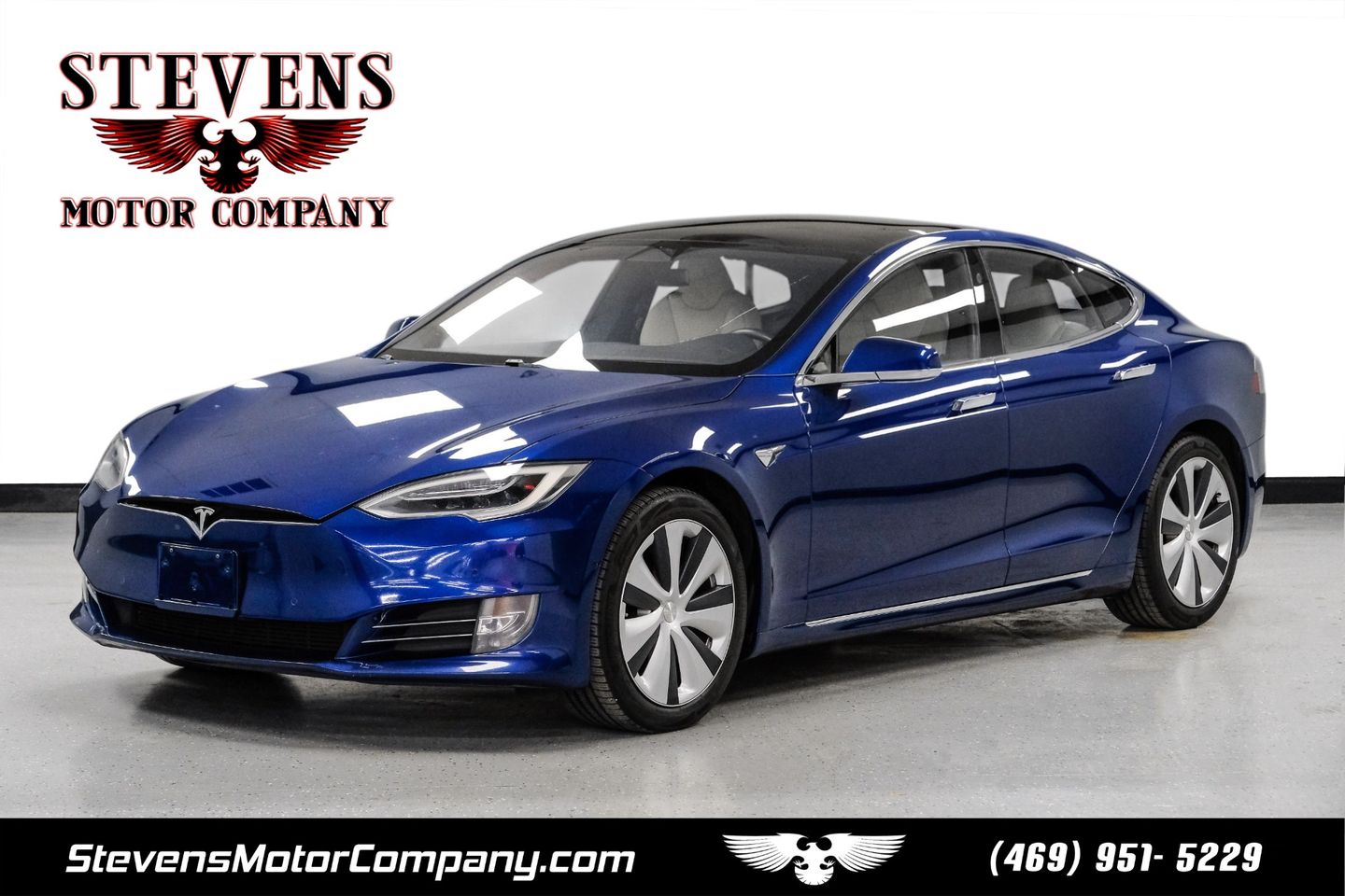 Blue 2020 Tesla Model S Long Range Plus AWD Sedan All-Wheel Drive Automatic