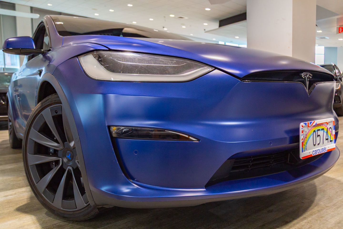 Deep Blue Metallic 2022 Tesla Model X Plaid AWD SUV / Crossover All-Wheel Drive Automatic