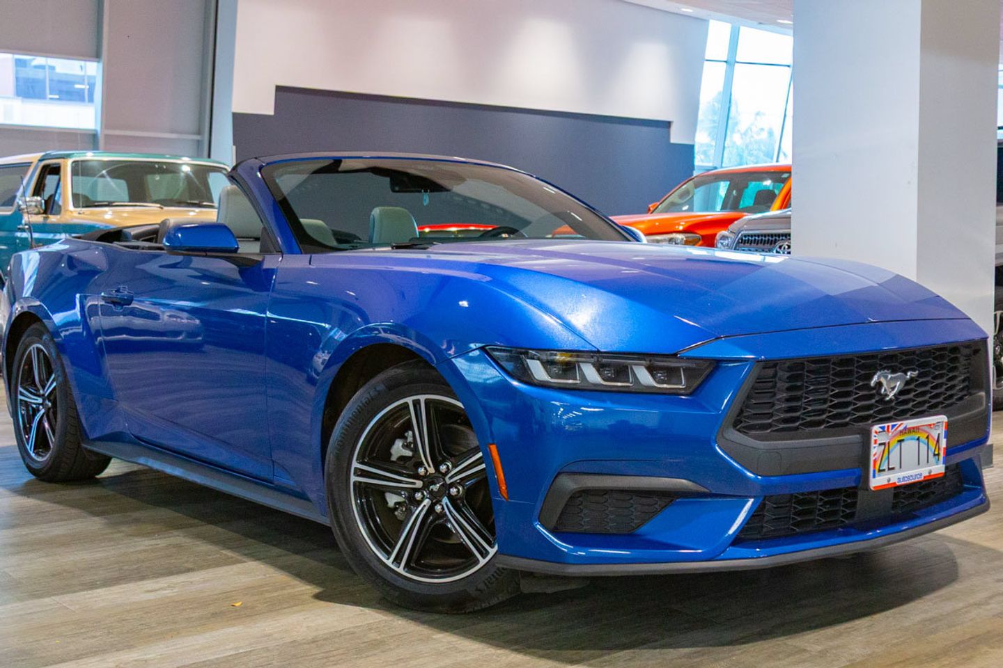 Grabber Blue 2024 Ford Mustang Convertible Rear-Wheel Drive Automatic
