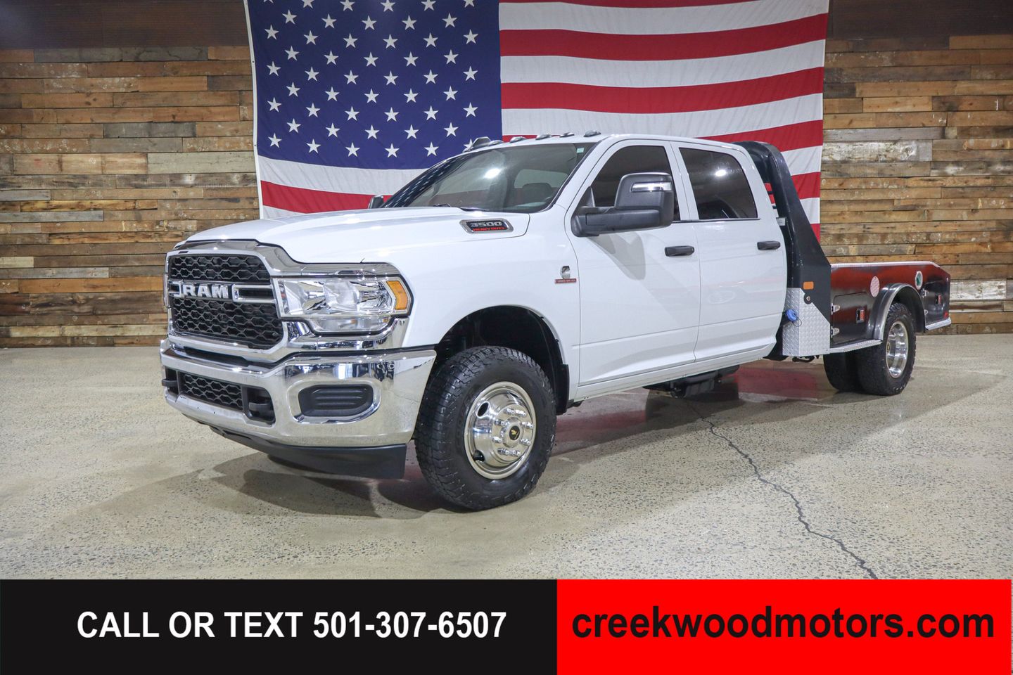 Bright White 2024 RAM 3500 Chassis SLT Crew Cab LB DRW 4WD Pickup Truck Four-Wheel Drive Automatic