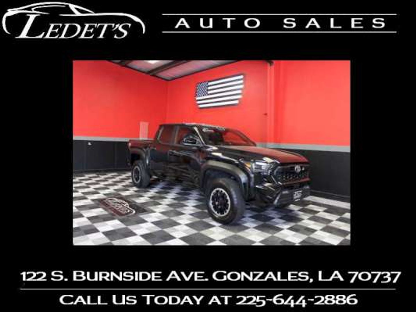 [202] Black 2024 Toyota Tacoma Pickup Truck Four-Wheel Drive Automatic