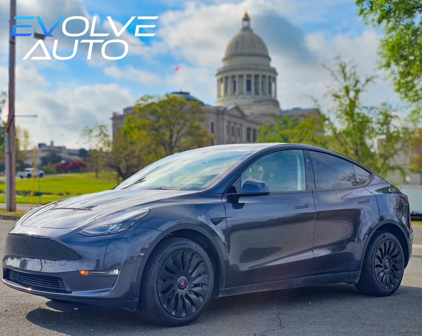 Gray 2025 Tesla Model Y Long Range AWD SUV / Crossover All-Wheel Drive Automatic